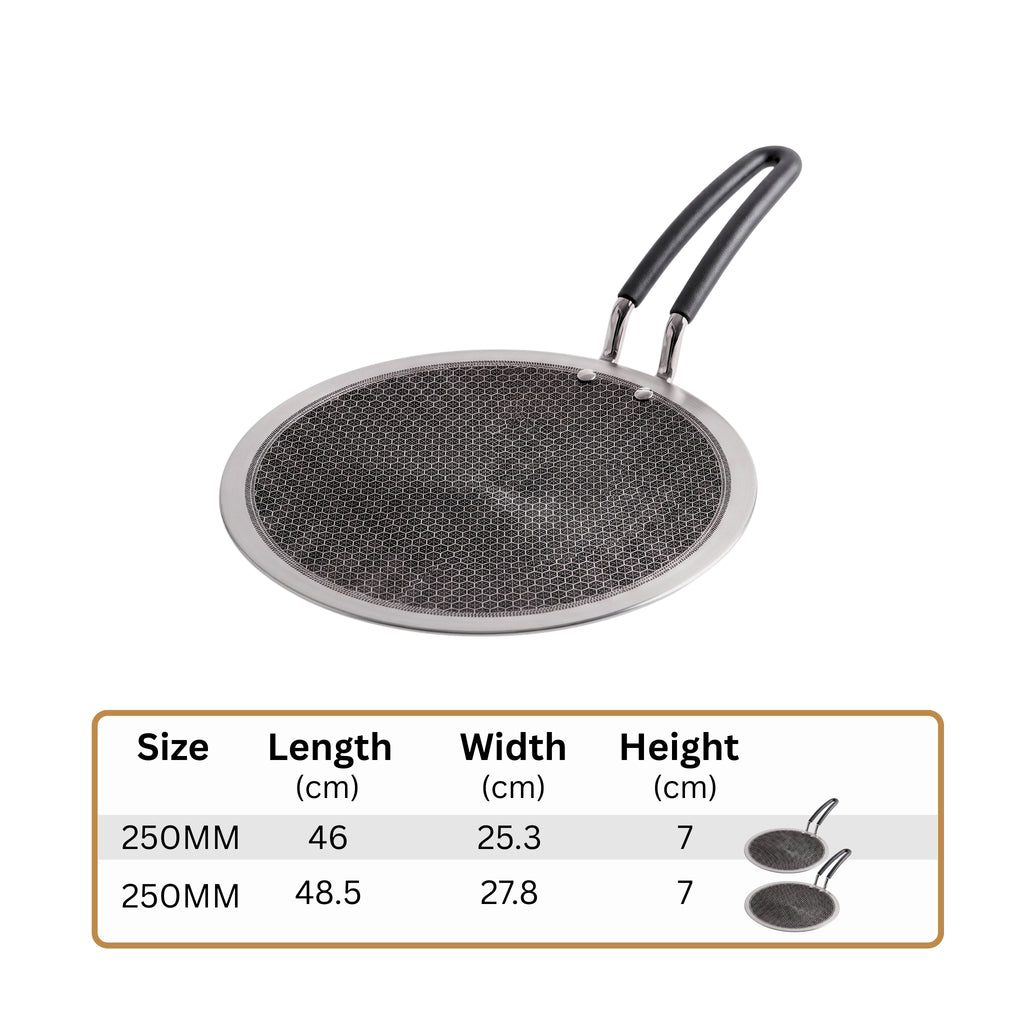 KEERTI Honeycomb Tri-Ply Stainless Steel Roti Tawa