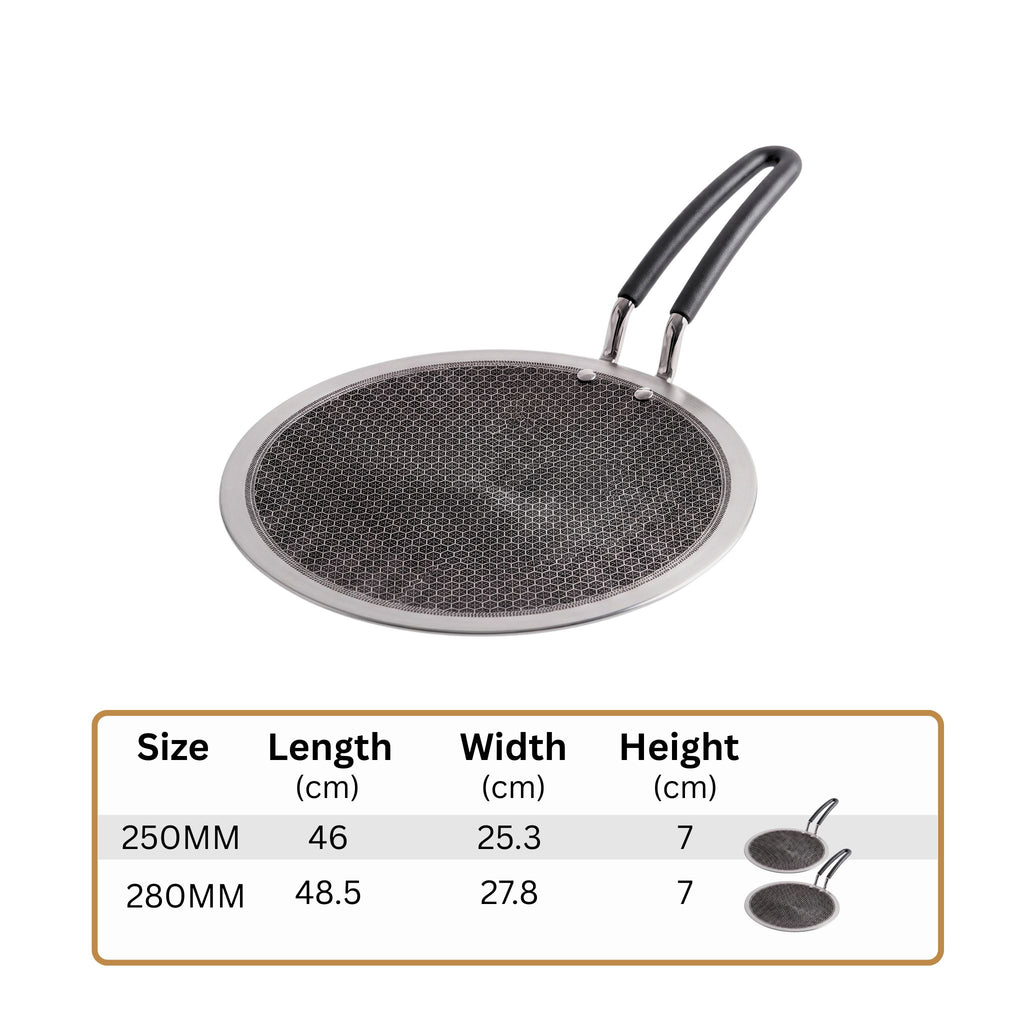 KEERTI Honeycomb Tri-Ply Stainless Steel Roti Tawa