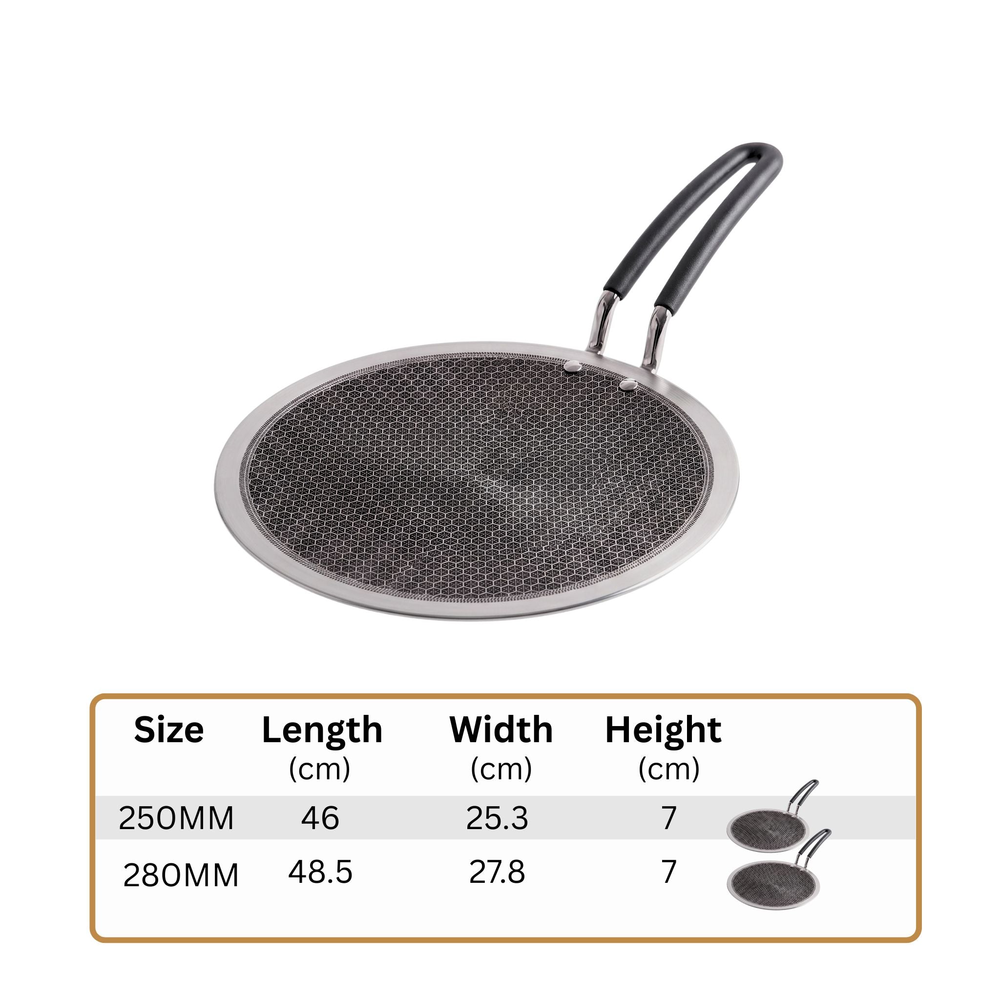 KEERTI Honeycomb Tri-Ply Stainless Steel Roti Tawa