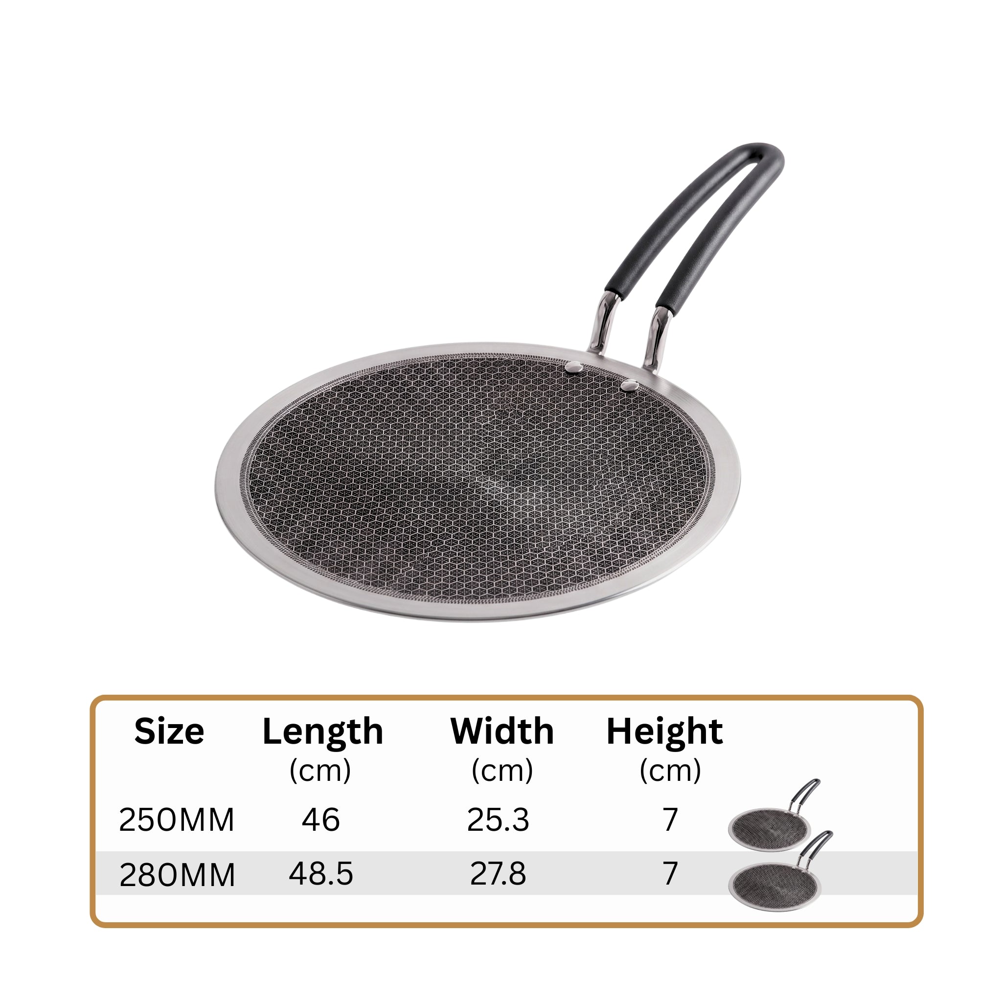 KEERTI Honeycomb Tri-Ply Stainless Steel Roti Tawa