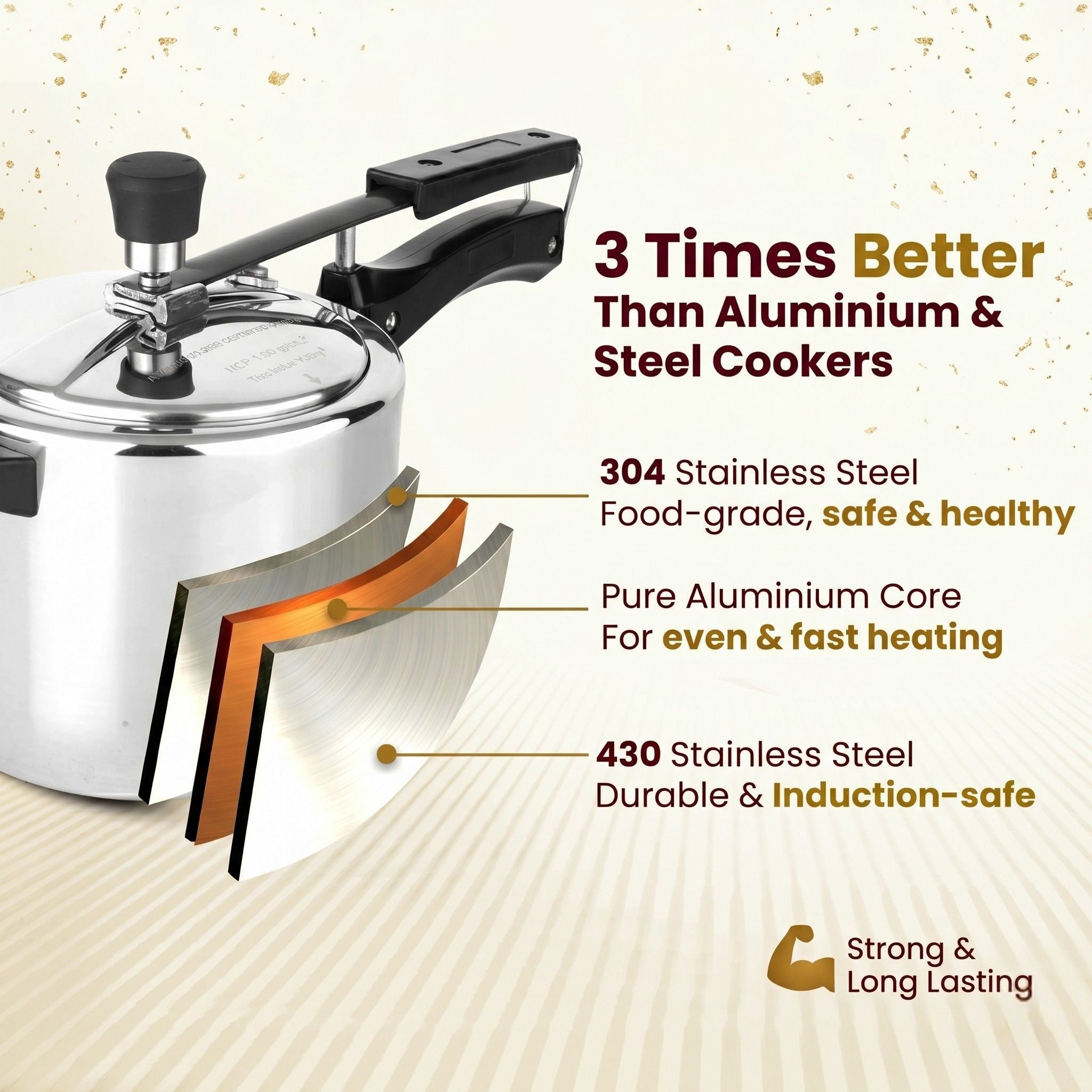 KEERTI TRI-PLY CLASSIC PRESSURE COOKER