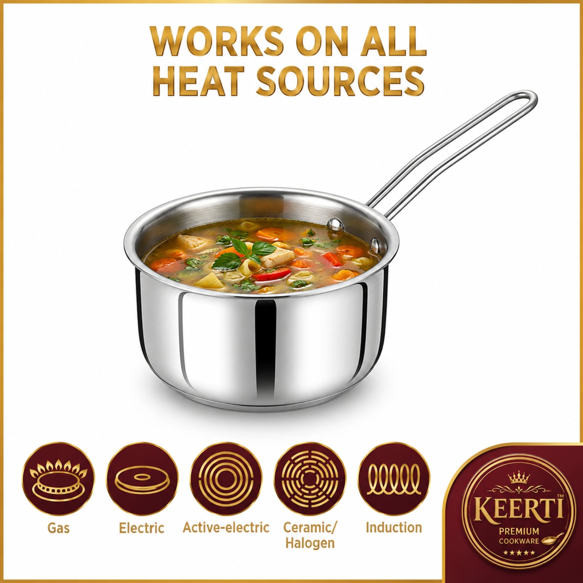 KEERTI TRI-PLY SAUCEPAN