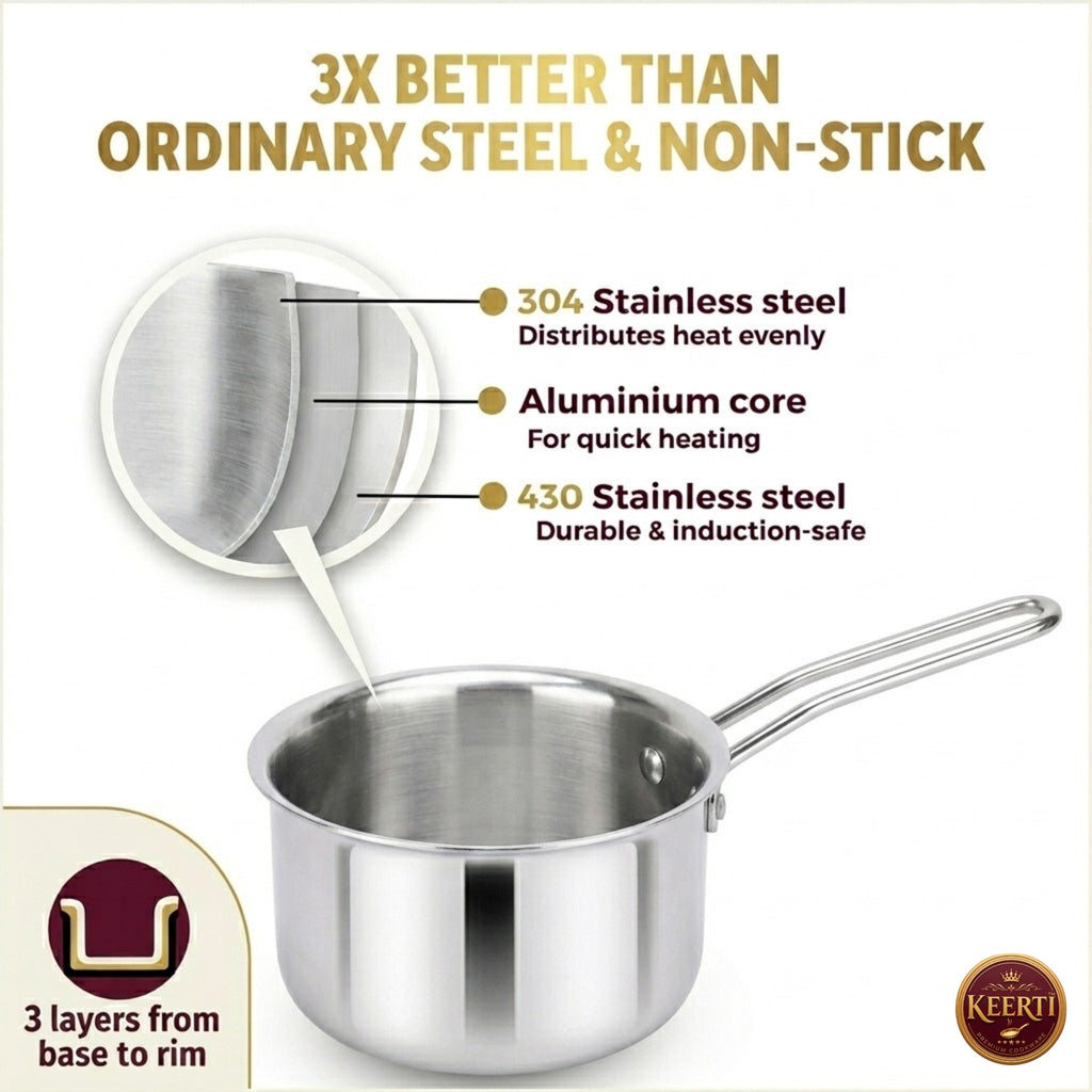 KEERTI TRI-PLY SAUCEPAN