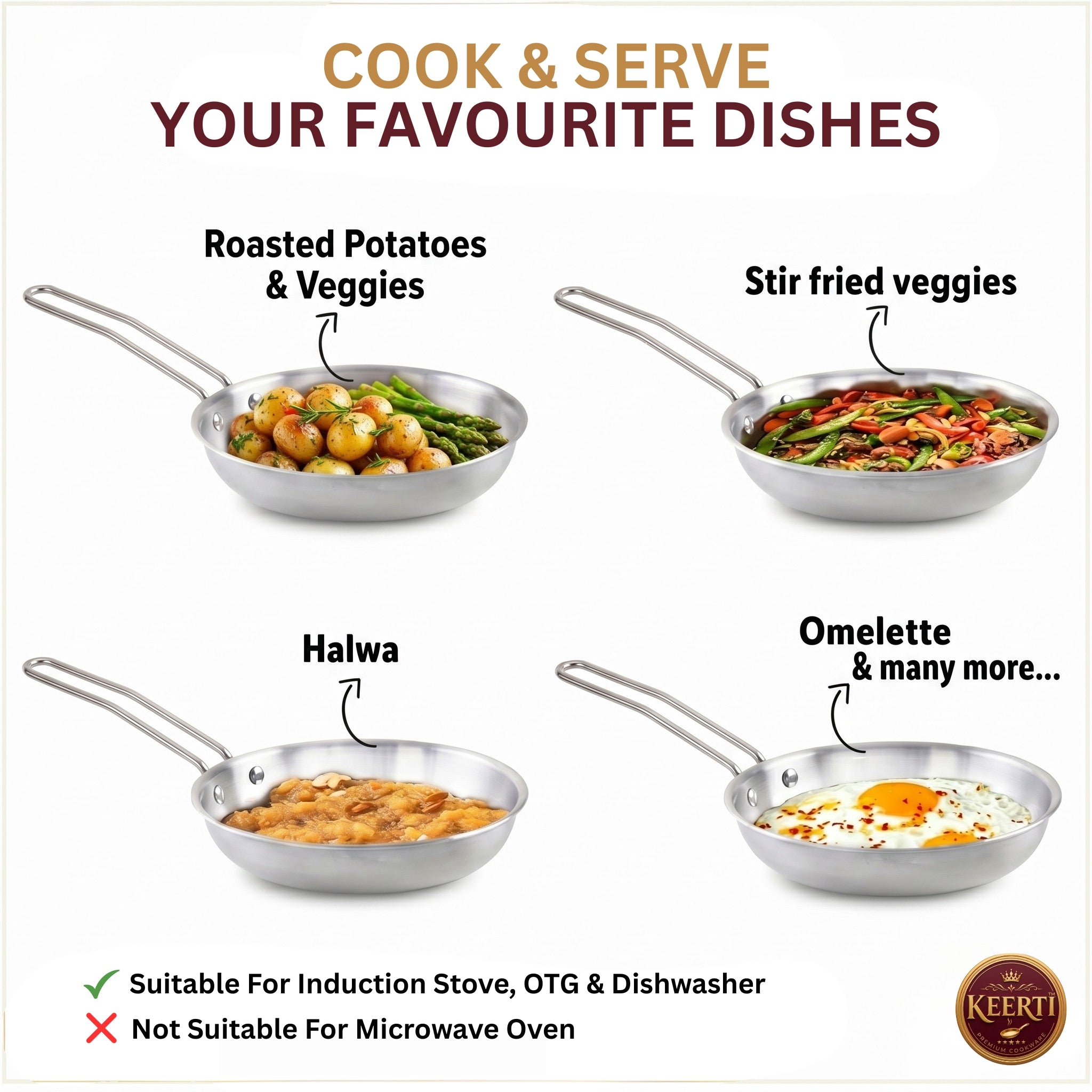 KEERTI TRI-PLY FRY PAN